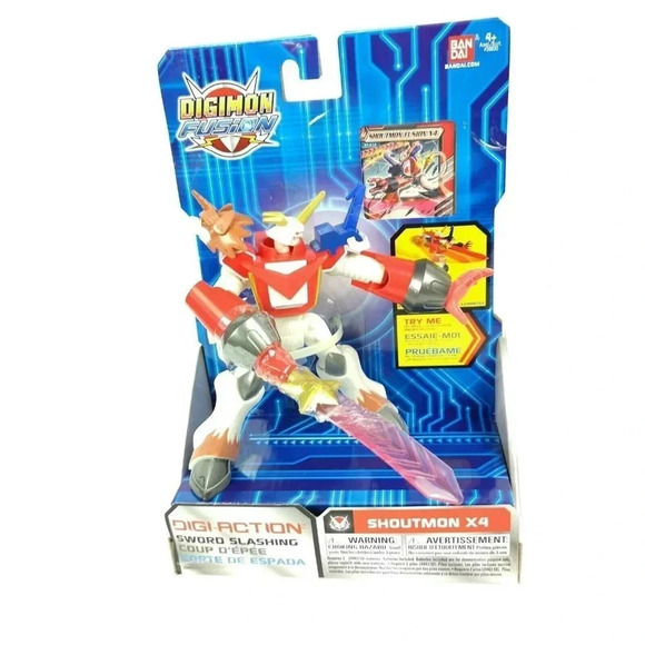 Bandai Digimon Fusion Shoutmon X4 Digi-Action Figure New  Toy - Picture 1 of 6